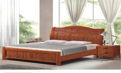  产品服务 厂家批发销售实木床 雕花 橡木床 1.